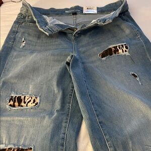 Indigo Light Blue Ripped Boyfriend Jeans